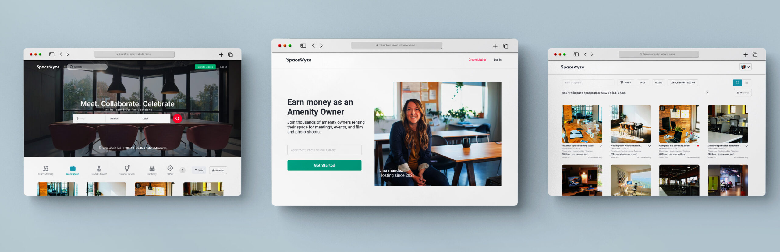 SpaceWyze marketplace interface work